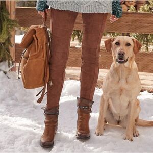 Sundance Luxe Dream Faux Suede Legging Brown 12